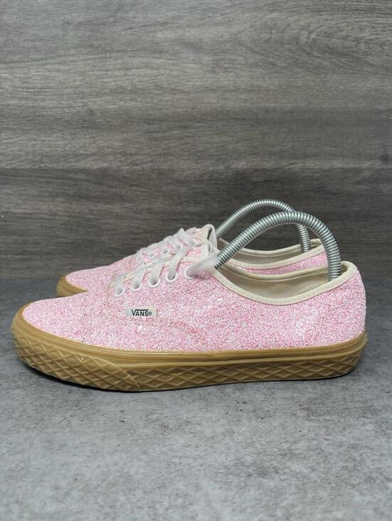 Vans Shoes - Vans Authentic Pink Glitter Shoes Womens Size 8.5 Gum Sole